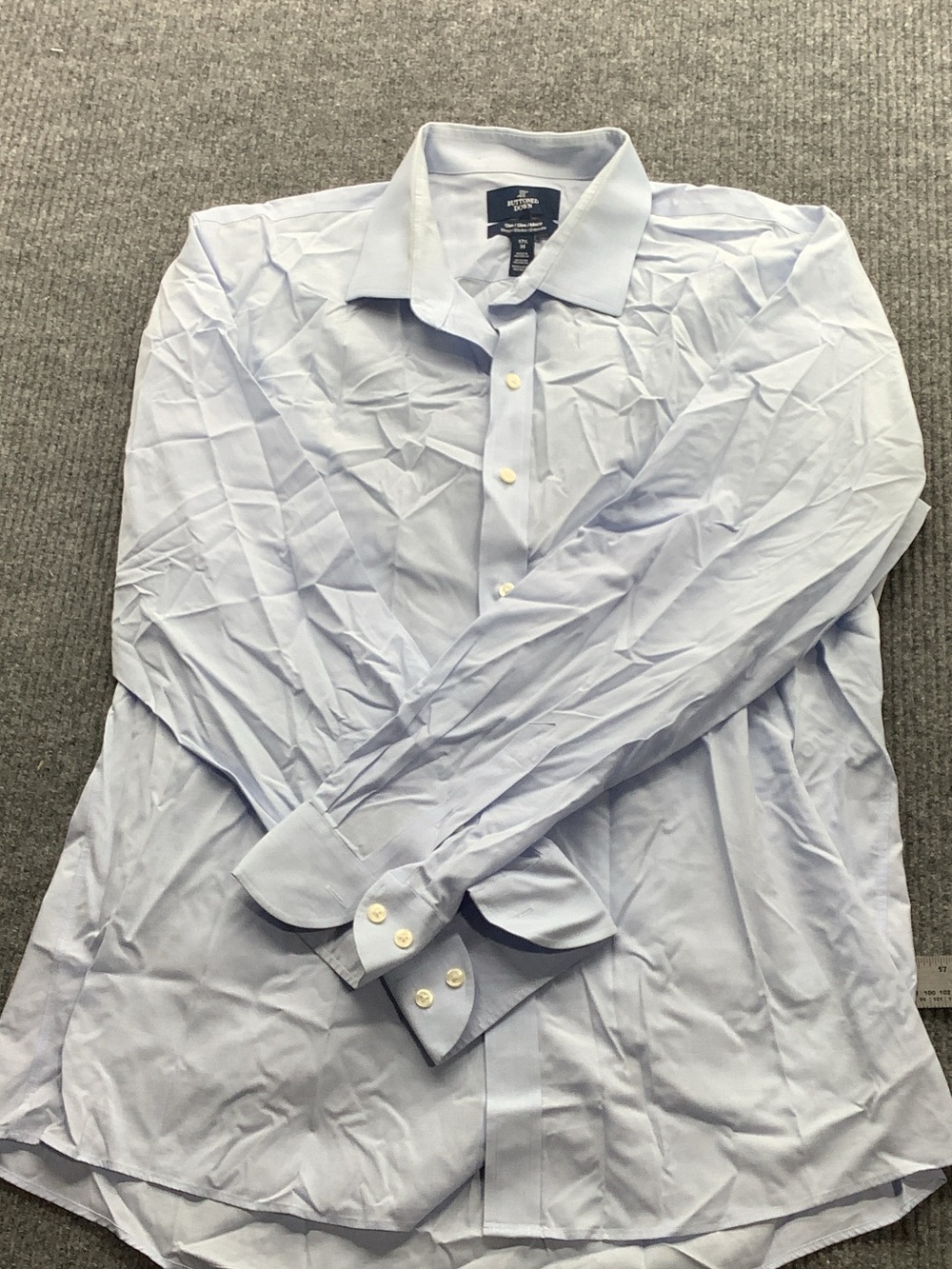 Men's Light Blue Dress Shirt with Spread Collar - Brand Unspecified